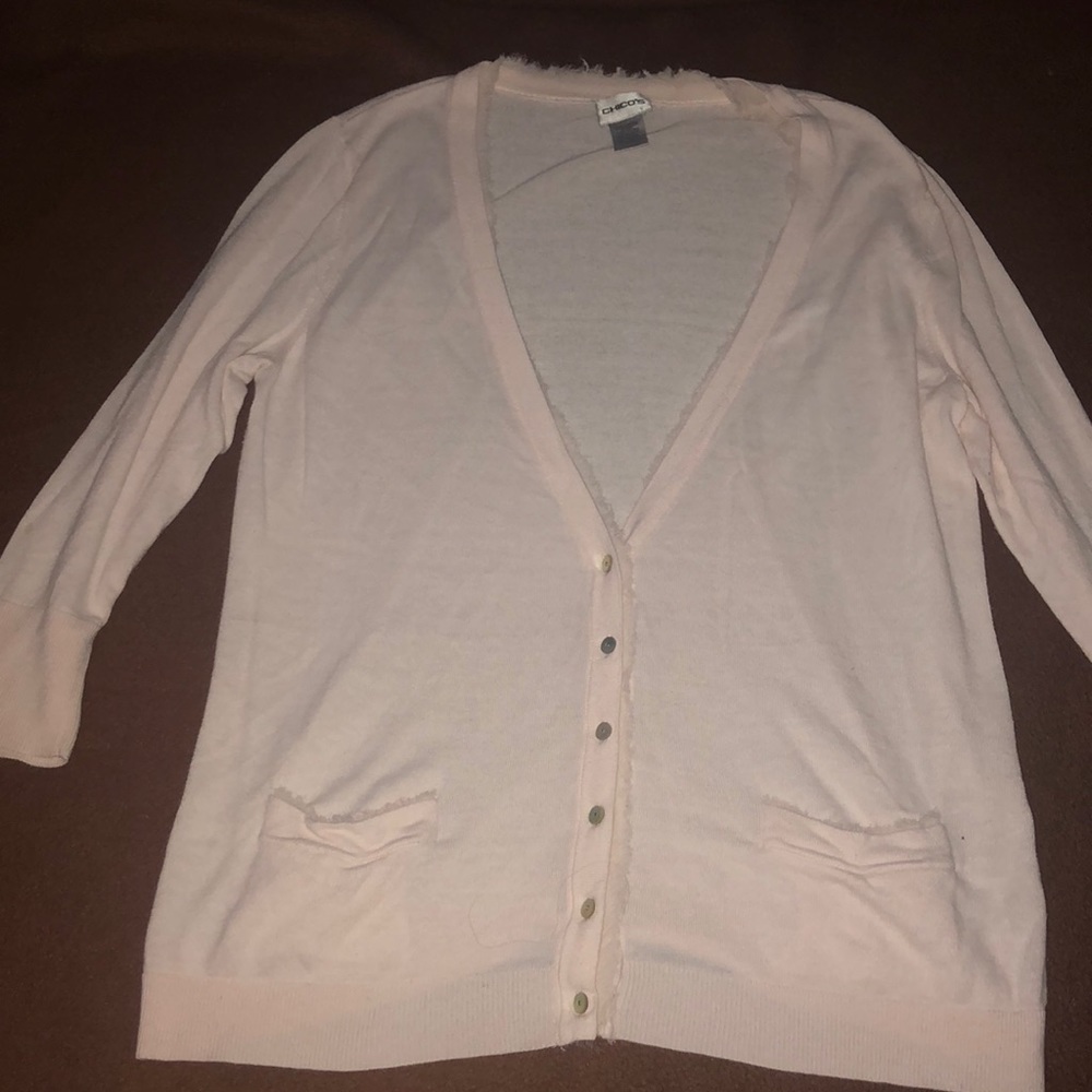 Chico’s feathered cardigan